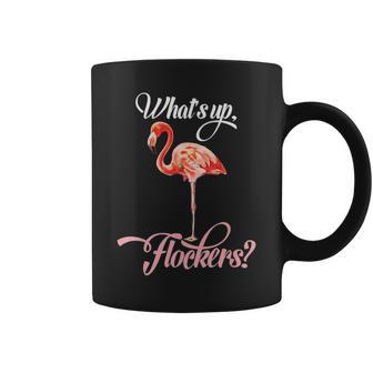Funny Flamingo Whats Up Flockers Coffee Mug - Thegiftio UK
