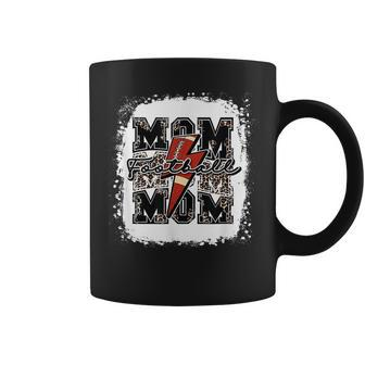 Funny Football Mom Lightning Bolt Leopard Game Day Vibes Coffee Mug - Thegiftio UK