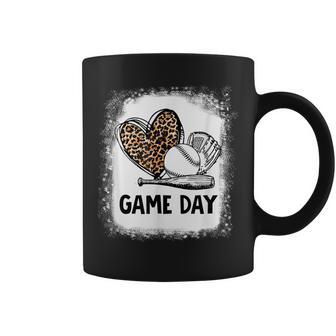 Funny Game Day Baseball Decorations Leopard Heart Soccer Mom Coffee Mug - Thegiftio UK