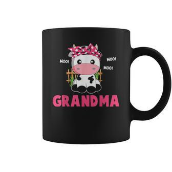 Funny Grandma Cow Cute Cow Farmer Birthday Matching Family Coffee Mug - Thegiftio UK