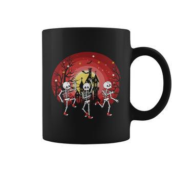 Funny Halloween Dancing Skeletons Funny Halloween Skeletons Min Graphic Design Printed Casual Daily Basic Coffee Mug - Thegiftio UK