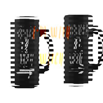 Funny Halloween For Men Im With The Witch Funny Halloween Coffee Mug - Thegiftio UK