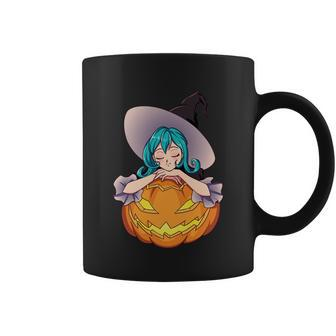 Funny Halloween Halloween Cute Anime Witch Pumpkin Graphic Design Printed Casual Daily Basic V2 Coffee Mug - Thegiftio UK