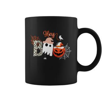 Funny Halloween Hey Boo Funny Halloween Cute Ghost Pumpkin Graphic Design Printed Casual Daily Basic Coffee Mug - Thegiftio UK