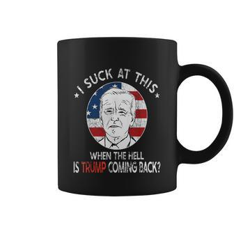Funny Halloween Joe Biden Sucks When The Hell Is Trump Coming Back Funny Desig Coffee Mug - Thegiftio UK