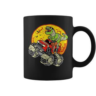 Funny Halloween Mummy Dinosaur T Rex Monster Truck Kids Boys Coffee Mug - Thegiftio UK