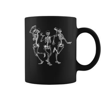 Funny Halloween Spooky Bones Skull Dancing Skeleton Coffee Mug - Seseable