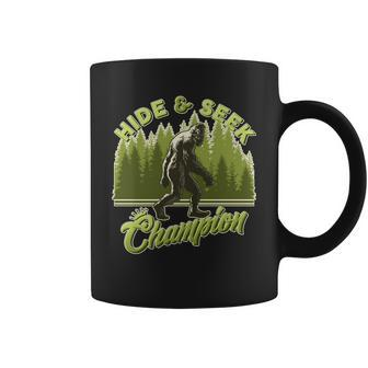 Funny Hide & Seek Champion Big Foot Sasquatch Monster Coffee Mug - Monsterry DE