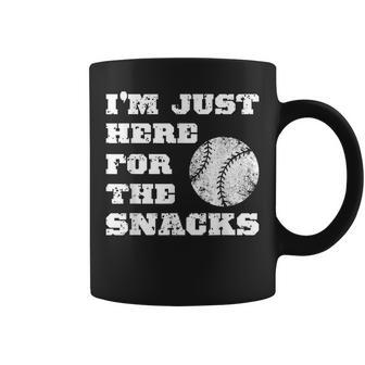 Funny Im Just Here For The Snacks Baseball Vintage Style Coffee Mug - Thegiftio UK
