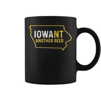 Funny Iowa Beer Distressed Iowa State Map Coffee Mug - Thegiftio UK