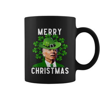 Funny Joe Biden Merry Christmas Confused St Patricks Day Coffee Mug - Monsterry