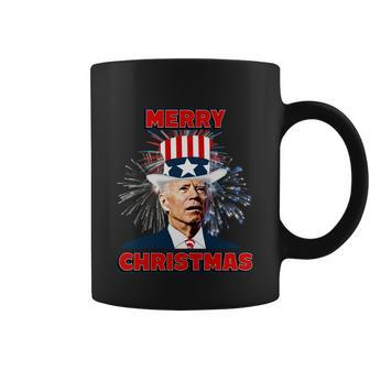 Funny Joe Biden Merry Christmas For 4Th Of July Coffee Mug - Monsterry DE