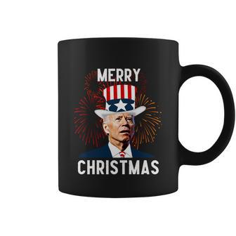 Funny Joe Biden Merry Christmas For 4Th Of July V2 Coffee Mug - Monsterry DE