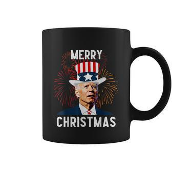Funny Joe Biden Merry Christmas For Fourth Of July Tshirt Coffee Mug - Monsterry