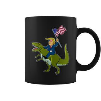 Funny July 4Th Donald Trump Trex Coffee Mug - Monsterry CA