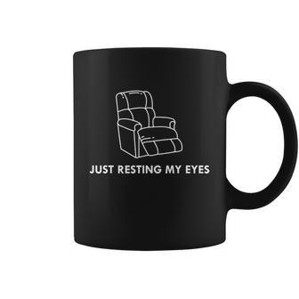 Funny Just Resting My Eyes Dad Jokes Fathers Day Coffee Mug - Monsterry CA