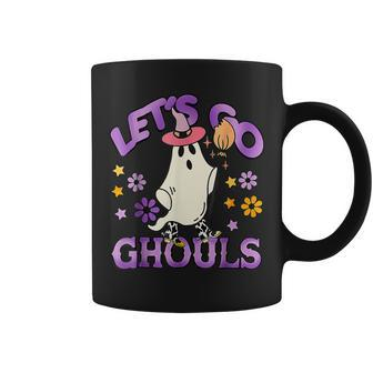 Funny Lets Go Ghouls Groovy Halloween Essential Ghost Gift Coffee Mug - Thegiftio UK