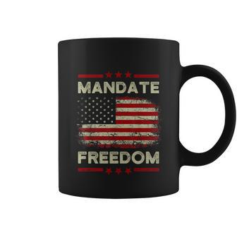 Funny Mandate Freedom Gift American Flag Support Cool Medical Freedom Gift Coffee Mug - Monsterry DE