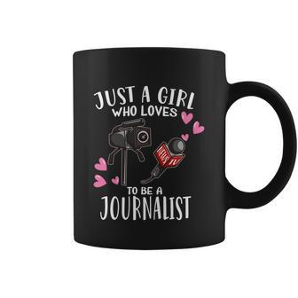 Funny Media Press Just A Girl Who Loves To Be A Journalist Gift Graphic Design Printed Casual Daily Basic Coffee Mug - Thegiftio UK