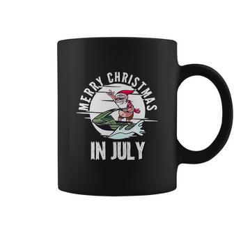 Funny Merry Christmas In July Santa On A Jetski Summer Coffee Mug - Monsterry