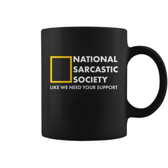 Funny National Sarcastic Society Coffee Mug - Monsterry DE