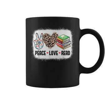 Funny Peace Love Read Bookworm Book Lover School Librarian Coffee Mug - Thegiftio UK