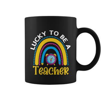Funny Rainbow Lucky To Be A Teacher Back To School Coffee Mug - Thegiftio UK