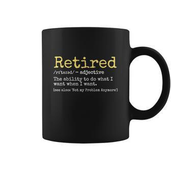 Funny Retired Definition Funny Retirement Graphic Design Printed Casual Daily Basic Coffee Mug - Thegiftio UK