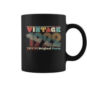 Funny Retro 60S 70S Style Vintage 1922 Original Parts 100Th Birthday Coffee Mug - Thegiftio UK