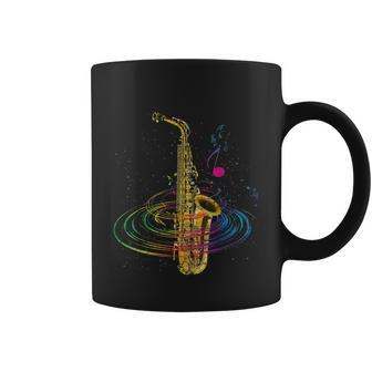 Funny Sax Player Gift Funny Idea Saxophonist Music Notes Saxophone Gift Tshirt Coffee Mug - Monsterry DE