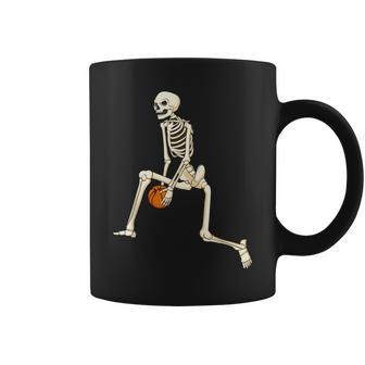 Funny Skeleton Playing Basketball Halloween Costume Mens Boy Coffee Mug - Thegiftio