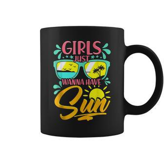 Funny Summer Beach Vacation Girls Just Wanna Have Sun Coffee Mug - Thegiftio UK