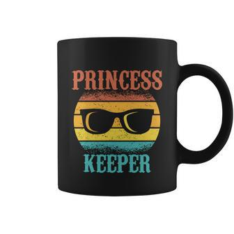 Funny Tee For Fathers Day Princess Keeper Of Daughters Gift Coffee Mug - Monsterry AU