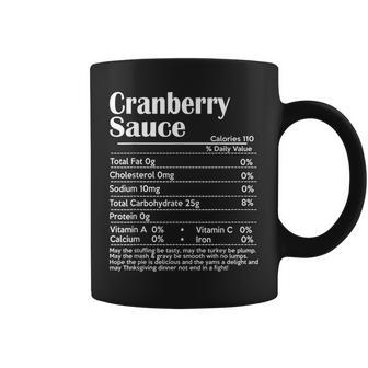 Funny Thanksgiving Sauce Food Cranberry Nutrition Fact Coffee Mug - Thegiftio UK