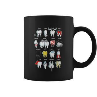 Funny Tooth Designs Dentist Teeth Dental Tshirt Coffee Mug - Monsterry