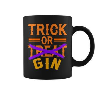Funny Trick Or Treat Gin Halloween Costume Gift Coffee Mug - Seseable