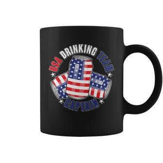 Funny Usa Drinking Team Captain American Beer Cans Coffee Mug - Monsterry DE