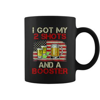 Funny Vaccination I Got My Two Shots And A Booster Coffee Mug - Monsterry CA
