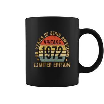 Funny Vintage 1972 Turning 50 Birthday Decorations Men Coffee Mug - Monsterry