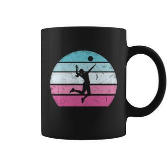 Funny Volleyball Girl Retro Vintage Meaningful Gift Graphic Design Printed Casual Daily Basic Coffee Mug - Thegiftio UK
