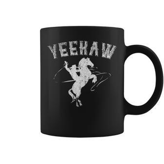 Funny Western Gift Horse Bull Riding Rodeo Yeehaw Cowboy Coffee Mug - Thegiftio UK