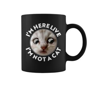 Funny Zoom Lawyer Cat Meme Im Here Live Im Not A Cat Tshirt Coffee Mug - Monsterry