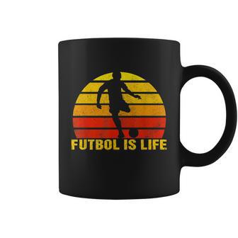 Futbol Is Life Vintage Soccer Player Sports Futbol Coffee Mug - Monsterry DE