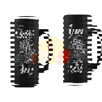 Game Day Funny With Leopard Heart Football American Football Coffee Mug - Thegiftio