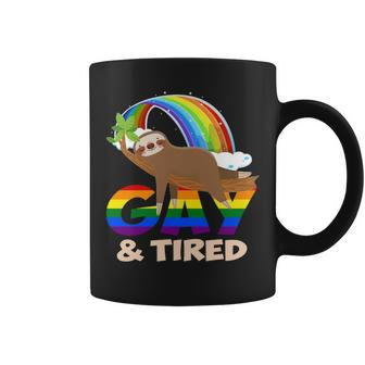 Gay And Tired Sloth Funny Coffee Mug - Thegiftio UK
