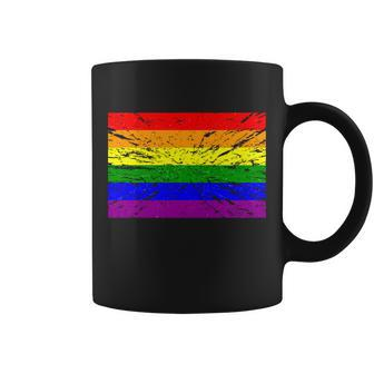 Gay Pride Flag Retro Coffee Mug - Monsterry
