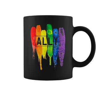 Gay Pride Lgbtq Ally Rainbow Color Lgbtq Lesbian Coffee Mug - Thegiftio UK