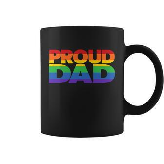 Gay Pride Lgbtqia Flag Proud Dad Lgbt Parent Pride Dad Graphic Design Printed Casual Daily Basic Coffee Mug - Thegiftio UK