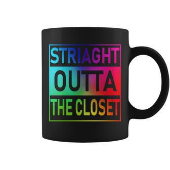 Gay Pride Straight Outta The Closet Tshirt Coffee Mug - Monsterry CA