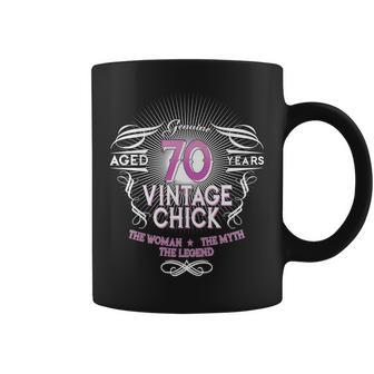Genuine Aged 70 Years Vintage Chick 70Th Birthday Tshirt Coffee Mug - Monsterry